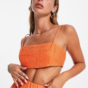 ASOS Design Voile Pleated Bralette Top